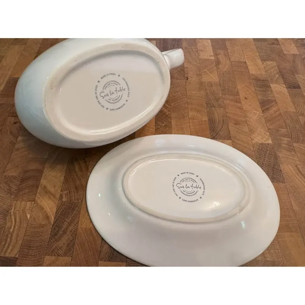 Sur La Table Gravy Boat with Saucer